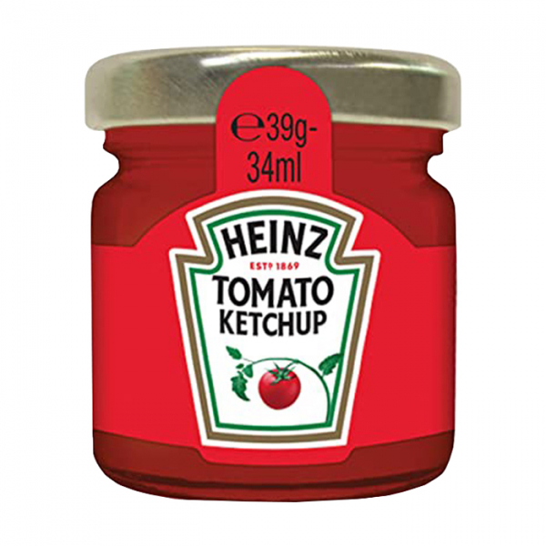 Ketchup monodosis en vidrio