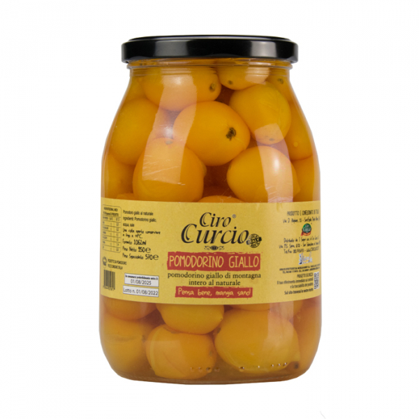 Natural yellow cherry tomatoes in water