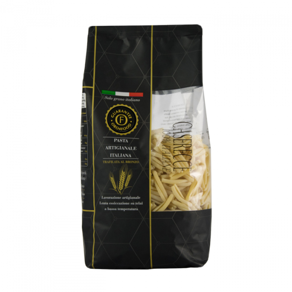 Pasta Caserecce of 100% Italian durum wheat semolina