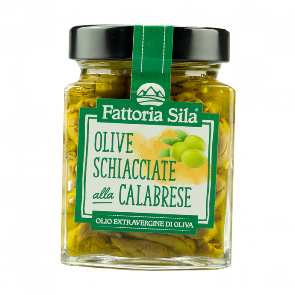 Olives écrasées à la calabrese avec huile evo