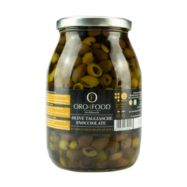 Olives taggiasche dénoyautées avec huile evo